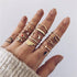 Elegant Women Fashion  Mary Geometric Amazing Flowers Leaf Premium Gold Finger Rings Boho Charm Luxury Jewelry Accessories Mother's Day Gifts