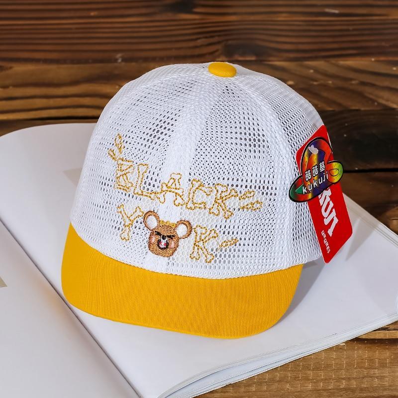 Luxury Summer Newborn Baby Sun Hat Cotton Beret Hat Cartoon Striped Bear Snapback Baseball Cap Baby Hats For girls and Boys Kids