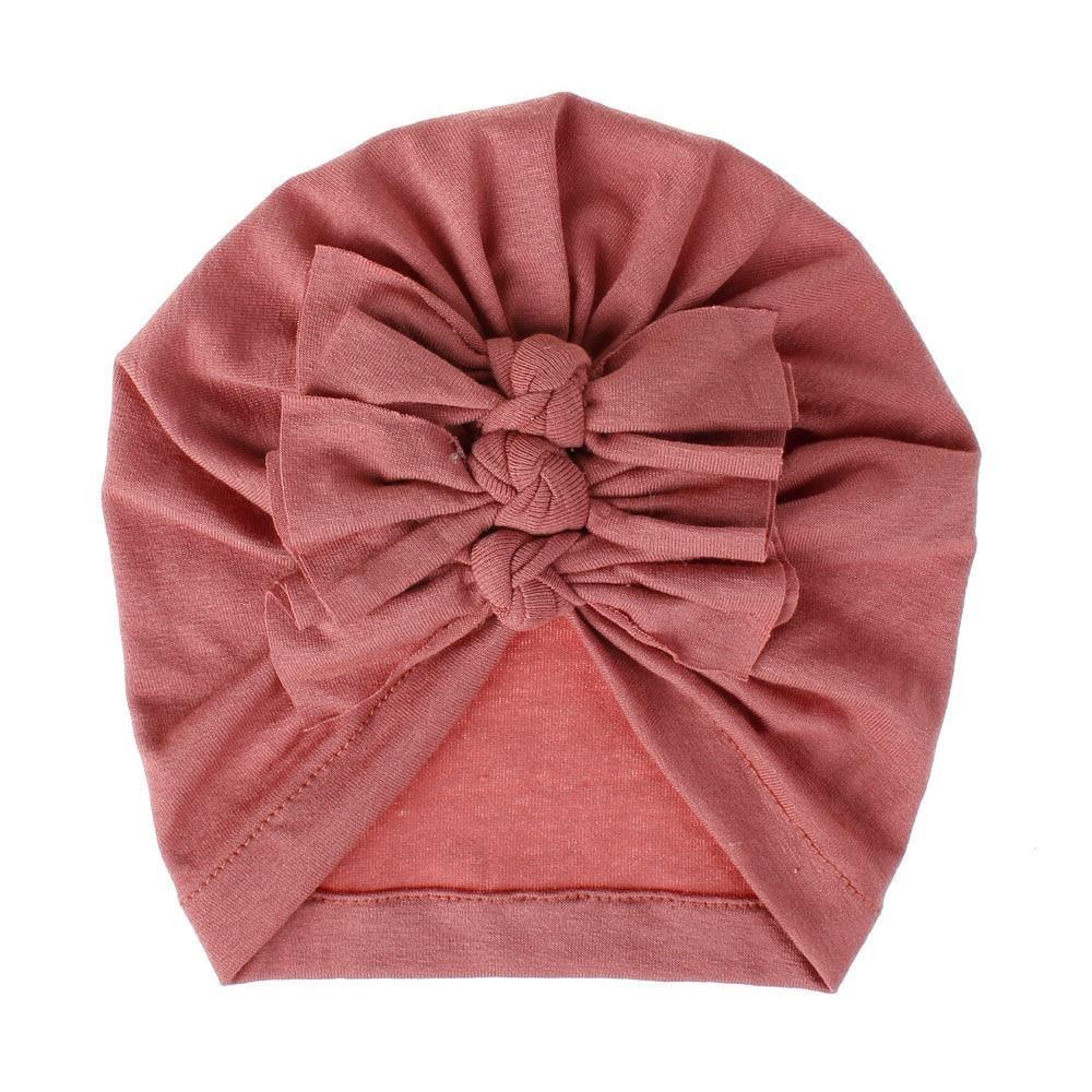 Modern Handamde Toddler Baby Boys& Girls Turban Head Wrap Beanie Cotton Hat Solid Cap Headband For Kids