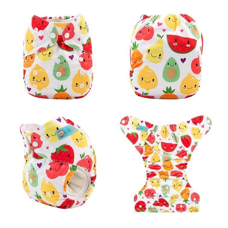 ModernLuxury Printed Baby Cloth Diaper Reusable Cloth Nappy Snap Adjustable Pocket Diaper Nappies For Baby Kids