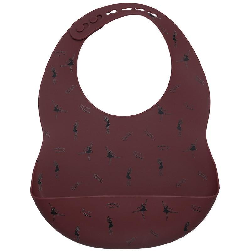 Cartoon Printed Adjustable Waterproof Silicone Feeding Bib Burp Cloth for  Baby