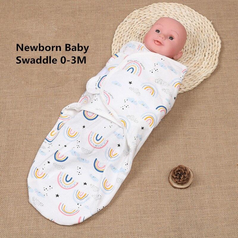 Baby Blanket Infant Cotton Breathable Envelop Swaddle Blankets For Newborn Baby Hooded Sleepsack