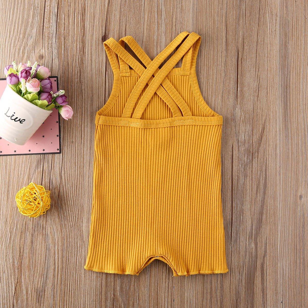 Luxury Modern Baby Kids Boy and Girl Infant Romper Jumpsuit Cotton Outfits Set Ribbed Solid Clothes For Kids