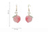 Modern New Arrival Korean Acrylic Trendy Elegant Pink Peach Drop Luxury Earrings For Women Cute Sweet Jewelry