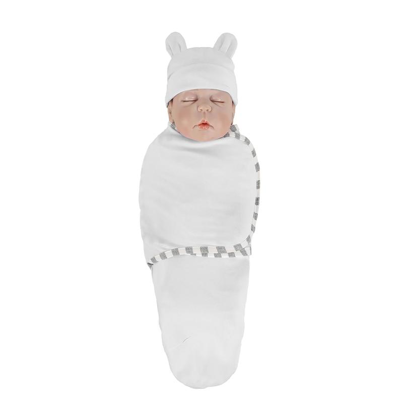 Muslin Swaddle Newborn Organic Cotton Blanket Extract Envelope Baby Sleeping Things Bedding for Boys Girls with a Hat Blanket Bag