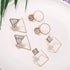 Modern Women's Earrings Color Metal Simple Charm Hollow Geometric Pendant For Winter Jewelry Lover Gift