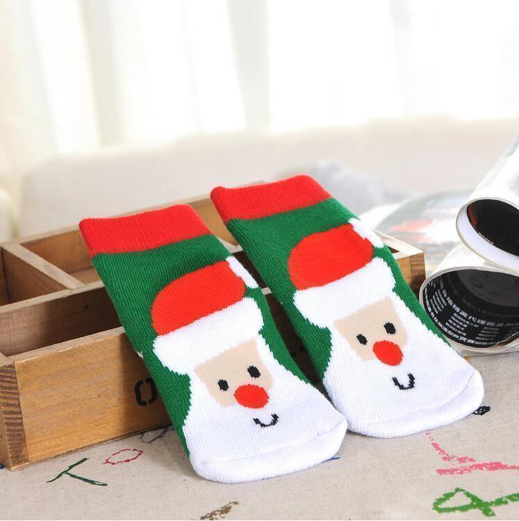 Luxury Christmas Cotton Winter Autumn Baby Girls Boys Kids Socks Children Terry Snowflake Elk Santa Claus Christmas Sokcs for Kids