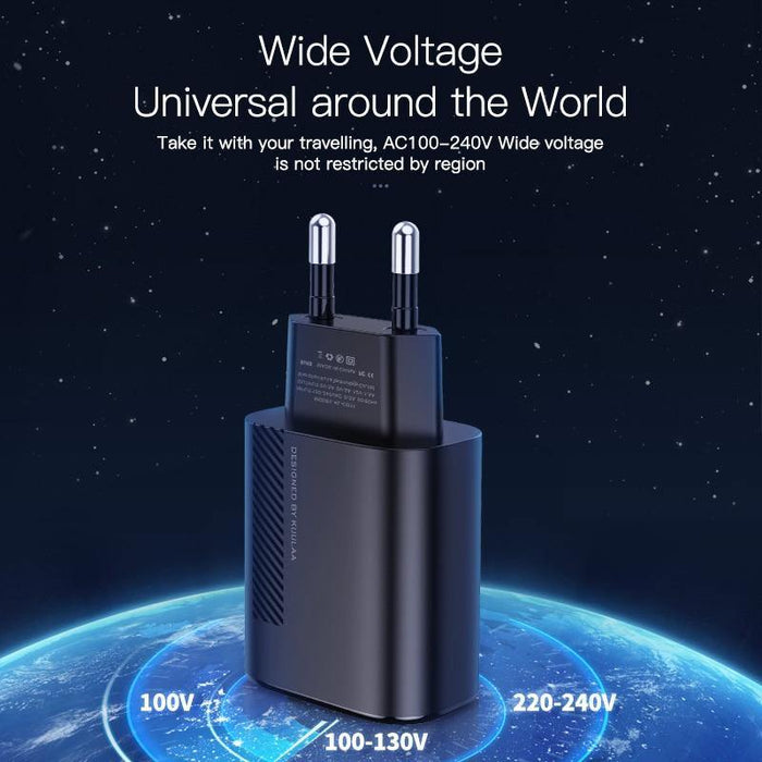 Small Black PD Charger USB 18W QC 4.0 USB Type C Fast Portable Wall Charger High Speed Charging