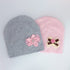 Modern Elegant Baby Girl Hat Cap With Bow and Dots Cotton Flower Beanie for Girls Butterfly Knot