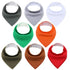 8PCS/SET Comfortable Colorful 100% Organic Cotton Adjustable Snaps Bandana Saliva Bibs For Baby Boys & Girls Kids