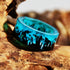 Luxury Apstract Handmade Glow Ring In Mountains Wooden Inside Magical World Style In A Tiny Landscape For Women and Men Jewelry Finger Rings