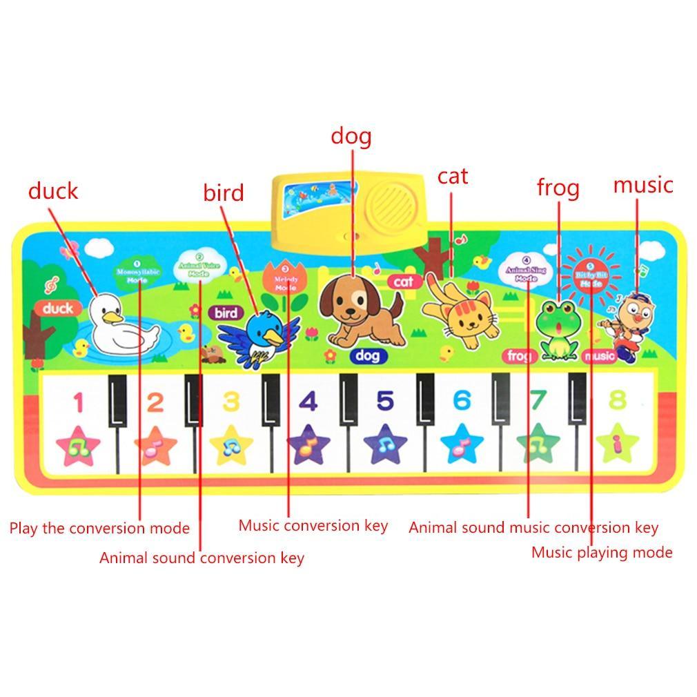 Baby English Musical Piano Music Carpet Baby Kids Play Mat Carpet Educational Electronic Baby Toys For Kids