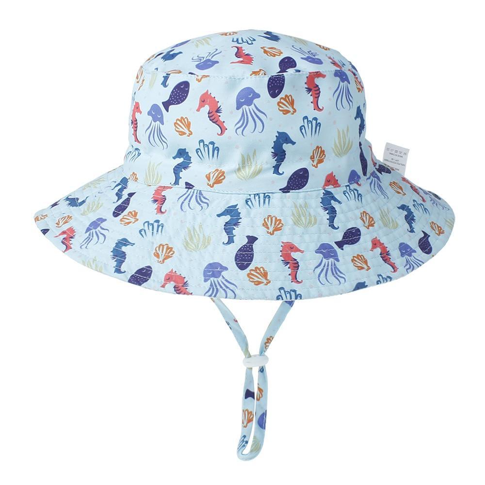 Modern Baby Hat for Girls & Boys Kids Bucket Hat Travel Beach Hat Baby Cap Sun Hats with Windproof Rope