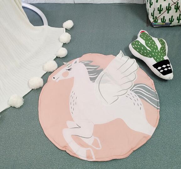 Creative Elephant Design Baby Play Mat  Round Carpet Cotton Animal Play Mat Newborn Infant Crawling Carpet For Baby Kids