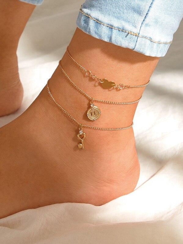 Luxury Bohemian Star Shell Ankle Bracelet Foot Jewelry Brecelet Simple Shell Anklets for Women Summer Style