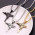 Cool Modern Gothic Hip Hop Shape Pendant Luxury Necklace Gold Black Silver Color Army Style New Male Chain Men Necklaces Jewelry