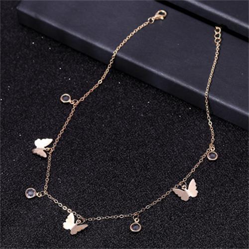 Modern Gold Chain Butterfly Pendant Choker Necklace Luxury For Women Statement Bohemian Beach Jewelry Gift Cheap