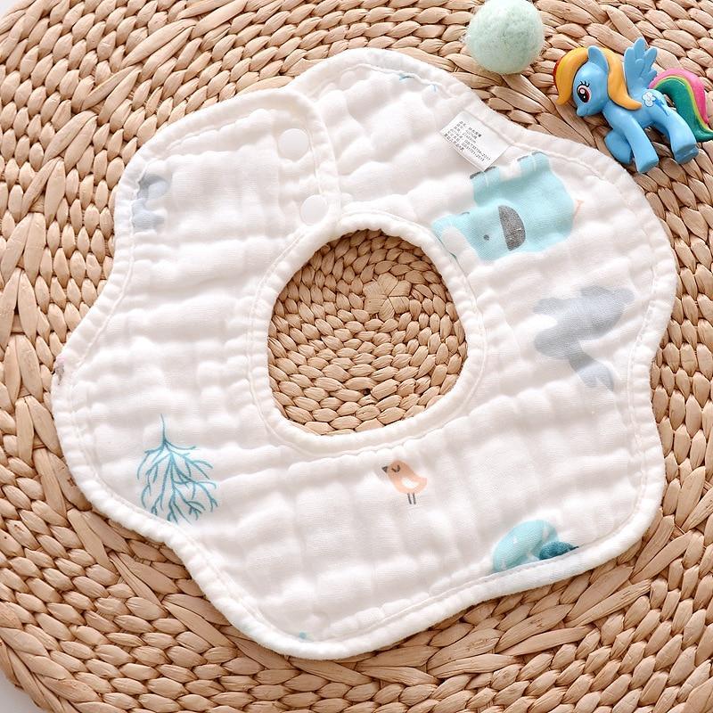 Unisex 360 Degree Rotation 8 Layers Gauze For Baby Kids Burp Cloth For Newborn Infant Saliva Towel