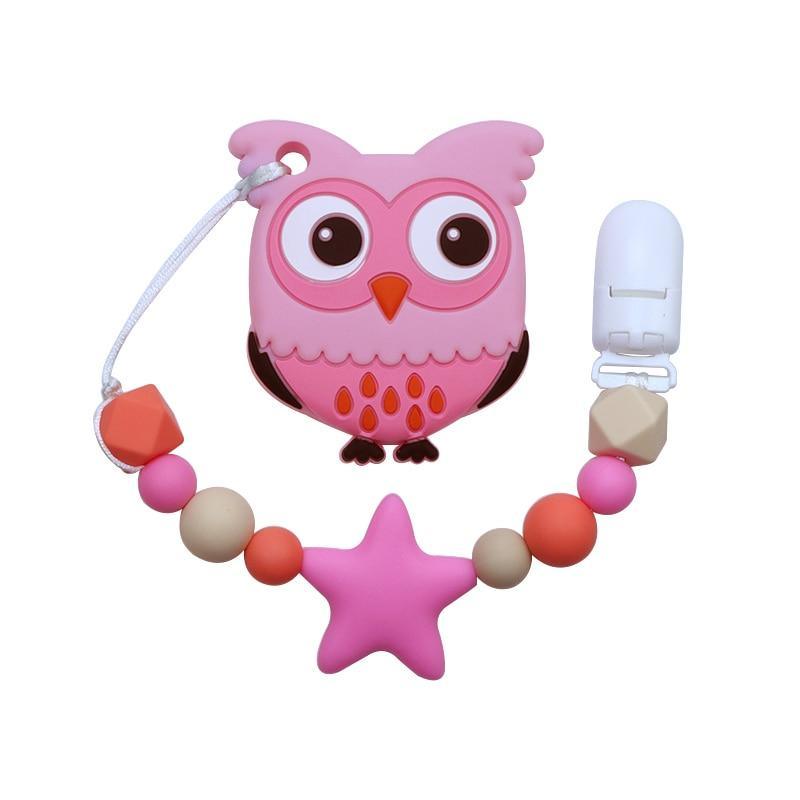 Baby Teething Lovely Koala Owl Horse Cookies Baby Teether Molar Toy Gift Raccoon Food Grade Silicone Beads For Kids and Baby