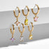 Elegant Freshwater Pearl Crystal Earrings For Women In Gold Huggie Circle Style