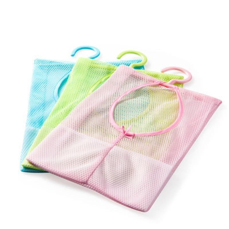 Bathroom Multifunctional Hanging Storage Mesh Bags Eco-Friendly Mesh Bath Toys Baskets For Bathroom For Storage Items