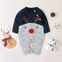 Baby Christmas Rompers Reindeer Knitted  Jumpsuits Toddler Children Warm Wool Clothes 0-2Y For Boys and Girls Christmas Eve Costume