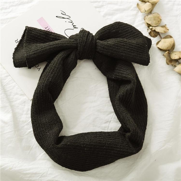 Luxury Modern Designer Baby Headband Girl Knitted Hair Accessories Toddler Knotted Turban Newborn Hair Bows Headwrap