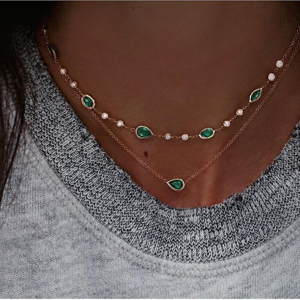 Luxury Modern Moon and Star Arabic Crystal Choker Multilayer Chain Necklaces For Women Luxury Jewelry Vintage Cool Style For Ladies