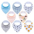 8PCS/SET Pack Baby Bandana Organic Absorbent Soft Cotton Drool Bibsfor Teething And Feeding Bib For Baby and Kids Feeding