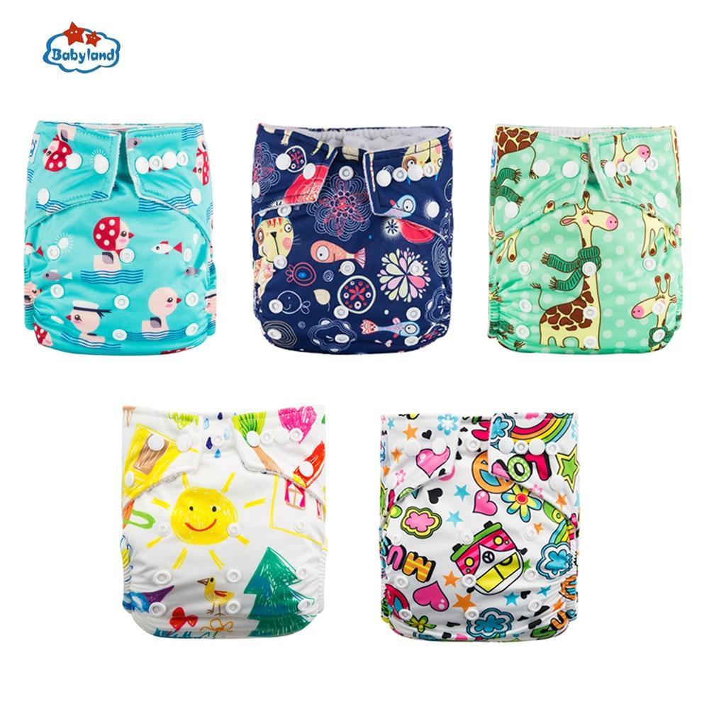 Modern Luxury Printed Baby Nappy 5pcs/Lot Washable Diapers Good Quality Pocket Diaper For Kids