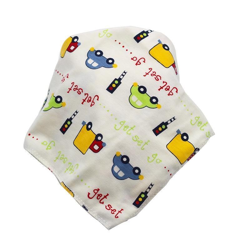 Baby Bibs Triangle Cotton Cartoon Child Bandana Dribble Bibs Newborn Slabber Absorbent Cloth For Baby and Kids