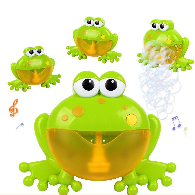 Baby Bath Toys Bubble Machine Crabs Frog Music Kids Bath Toy Bathtub Soap Automatic Bubble Maker