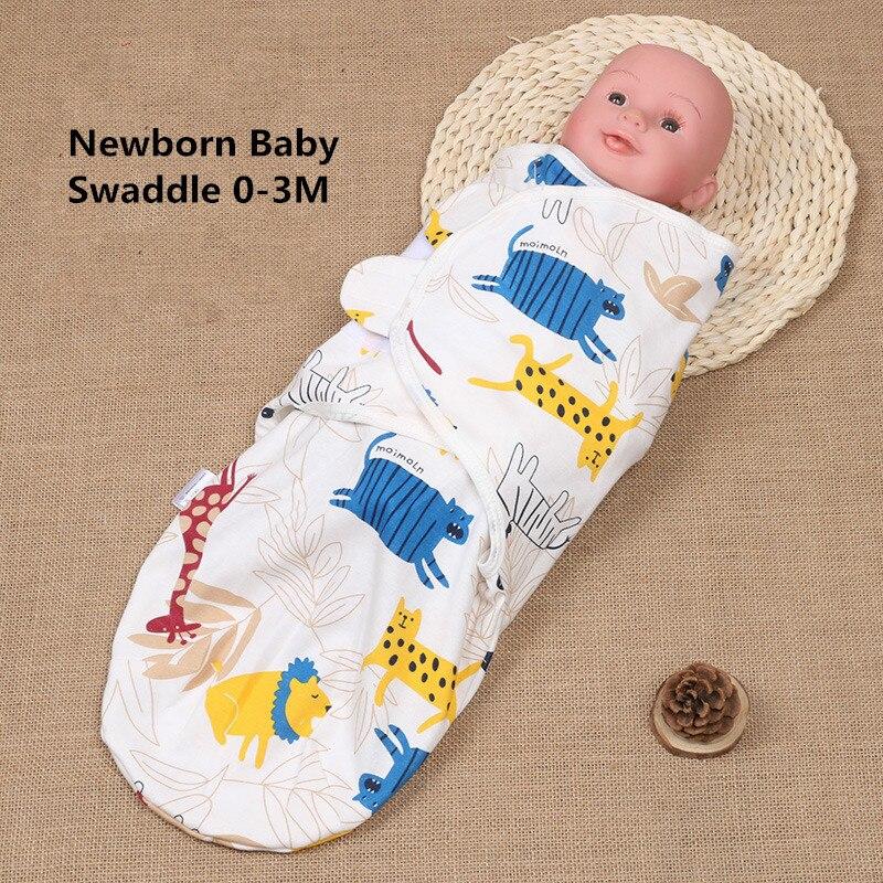 Baby Blanket Infant Cotton Breathable Envelop Swaddle Blankets For Newborn Baby Hooded Sleepsack