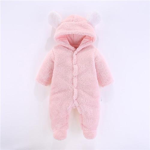 Newborn Winter Hoodie Baby Rompers Outwear Infant Baby Jumpsuit 3M -12M For Girls and Boys Winter Romper