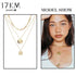 Bohemian Gold Necklaces For Women Multilayer Fashion Pearl Pendants Necklace Portrait Chokers Trendy New Jewelry Gift