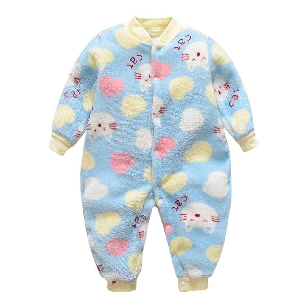 Newborn Infant Baby Jumpsuit Children Cartoon Animal Fleece Warm Romper Jumpsuit for baby Boy Girls Plush Material