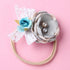 Modern Fashion Floral Headband Newborn Baby Elastic Hairbands Pearl Fresh Style Bow Knot For Girls