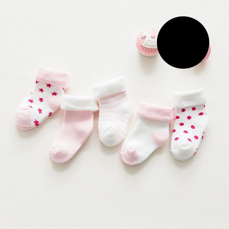 5 Pair High Quality Thicken Cartoon Comfort Cotton Newborn Socks Kids Boy And Girl Socks