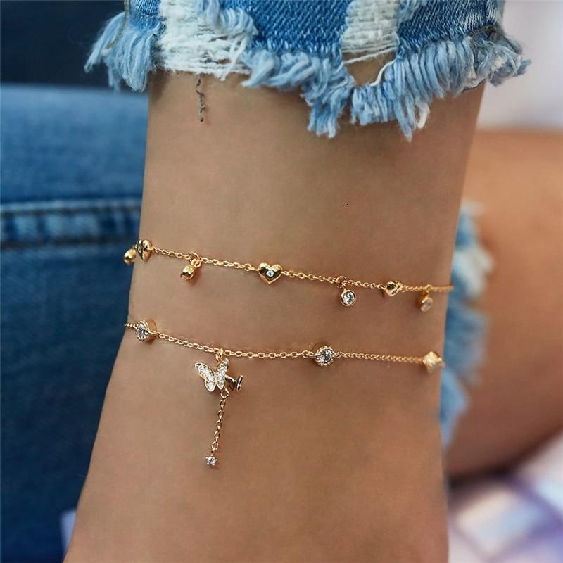 Luxury Bohemian Star Shell Ankle Bracelet Foot Jewelry Brecelet Simple Shell Anklets for Women Summer Style