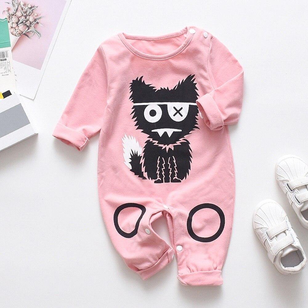 Modern Cat and Heart Baby Boys Girl Romper Long Sleeve Winter Cotton Romper Kid Jumpsuit Playsuit Outfits For Kids