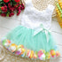 Luxury Modern Handmade Girls Sweetness Flower Kids Dress Princess Summer Sleeveless Mini Tutu Dress Childs Bow Pink Yellow Red Girls Clothing Dress