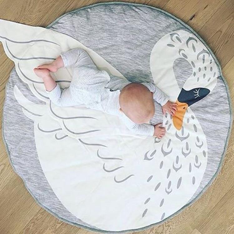 Creative Elephant Design Baby Play Mat  Round Carpet Cotton Animal Play Mat Newborn Infant Crawling Carpet For Baby Kids