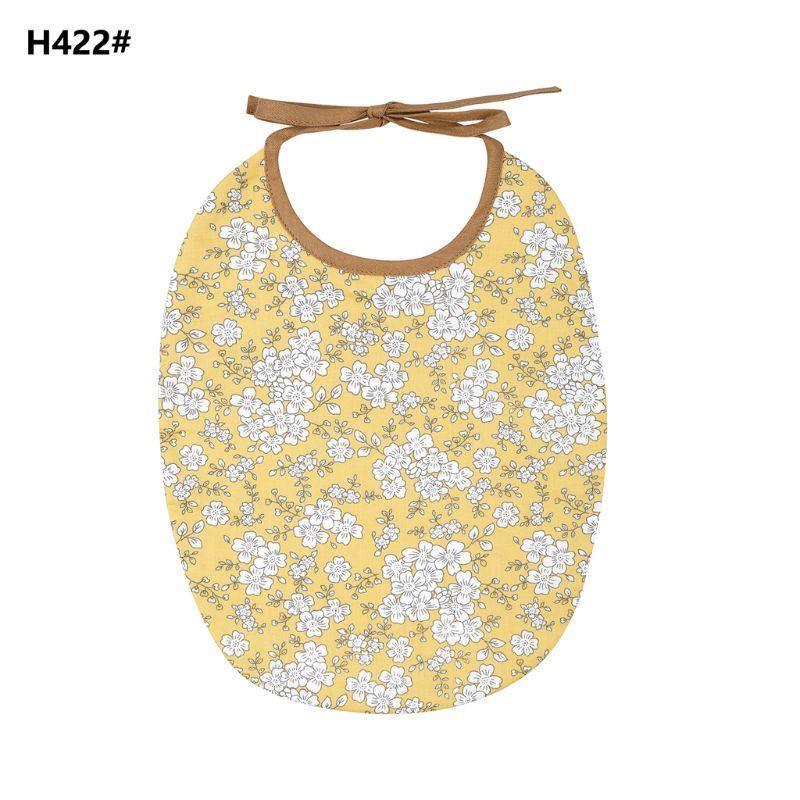 Floral Vintage Newborn Double Side Bibs Boys Girls Waterproof Linen Cotton Saliva Towel