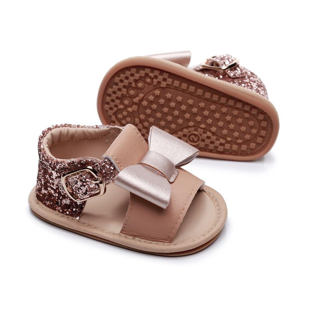 Baby Kids Girl Sandals Pre Walker Newborn PU Leather Soft Sole Shoes Bowknot Girls Shoes