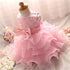 Handmade Luxury Princess Baby Girl 1 Year Birthday Dress Tutu First Christmas Party Cute Bow Dress Infant Modern Luxury Dress With Big Bow