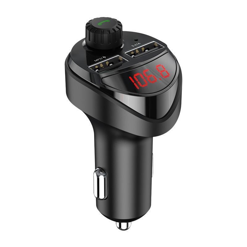 Black Car Charger FM Transmitter Bluetooth Car Audio MP3 Player TF Card Car Kit 3.4A Dual USB Car Phone Charger