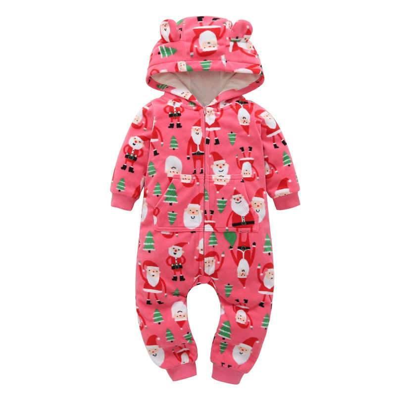 Modern High Quality Newborn Infant Baby Clothes Fleece Jumpsuit Boys Romper Hooded Jumpsuit Bear For Kids