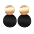 New Modern Korean Statement Round Luxury Earrings For Women Perfect Geometric Elegant Gold Shell Fluff Dangle Drop Earrings