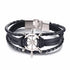 Lucky Vintage Men's Leather Bracelet Playing Cards  Charm Multilayer Braided Men and Women Gift