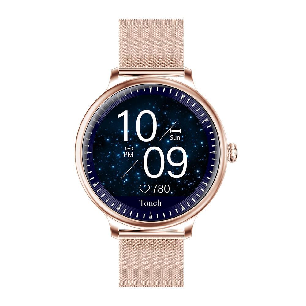 Luxury Modern Stylish Women Smart Watch With Round Screen Smartwatch For Girl Woman and Ladies With Heart Rate Monitor Compatible For Android and IOS Sistems